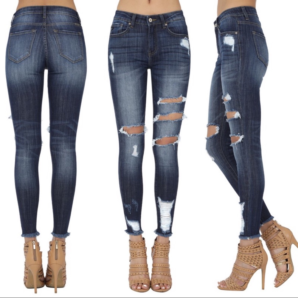 1 LEFT‼️Tristin Destructive Skinnies - Picture 8 of 8